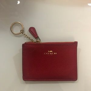 Coach Mini Skinny Id Case in Red